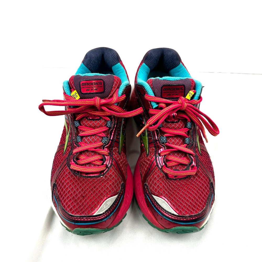 Brooks Adrenaline GTS 15 Stability Running Shoes Womens 8.5 Pink Teal Dopamine